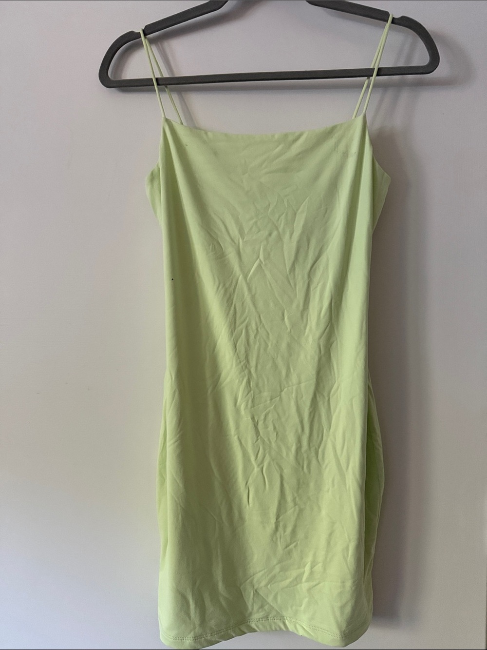 NWT! Classic Spaghetti Strap Slip Dress - Lime Green